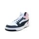 ZAPATILLA JUNIOR  REBOUND BLANCA NEGRA ROSA V6 MID  393831 13