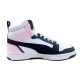 ZAPATILLA JUNIOR  REBOUND BLANCA NEGRA ROSA V6 MID  393831 13