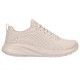 ZAPATILLA SKECHERS MUJER BOBS  SPORT SQUAD BEIGE 117209