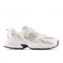 NEW BALANCE MUJER BLANCA PLATA GR530AD