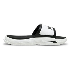 CHANCLAS PUMA SOFTRIDEPRO SLIDE 24 V NEGRA Y BLANCA 395431 01