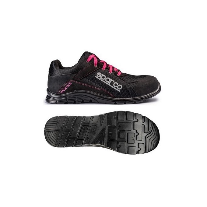 ZAPATILLAS SPARCO PRACTICE NELSON  NEGRO ROSA  S1P SRC