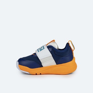 ZAPATILLA MUNICH BABY CLAUDIA 14 AZUL Y NARANJA 8187014