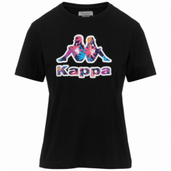 KAPPA CAMISETA  MANGA CORTA NEGRA 381R34W MUJER