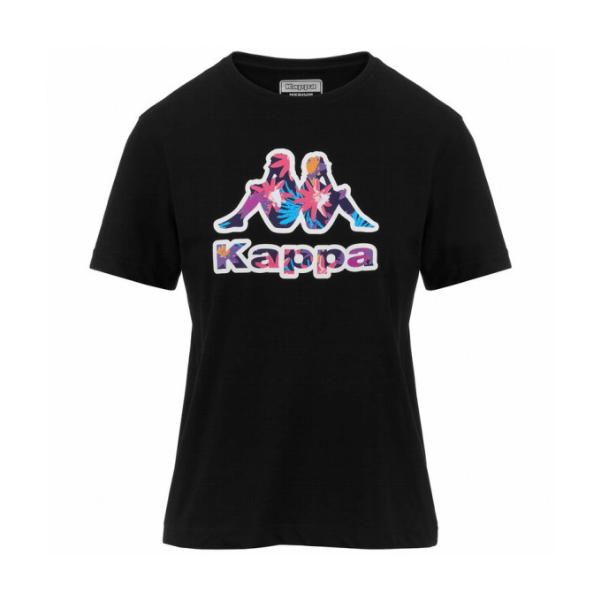 KAPPA CAMISETA  MANGA CORTA NEGRA 381R34W MUJER