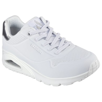 SKECHERS UNO SHIMMER AWAY MUJER 155196/WSL BLANCA PIEL
