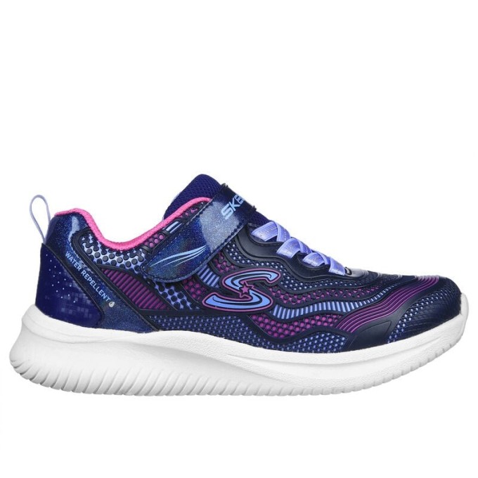 ZAPATILLA SKECHERS NIÑA JUMPSTERS 302433L/NVHP AZUL Y MORADA