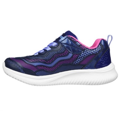 ZAPATILLA SKECHERS NIÑA JUMPSTERS 302433L/NVHP AZUL Y MORADA