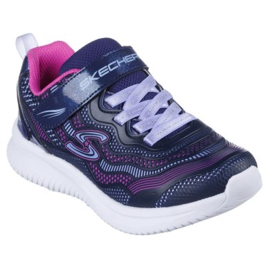 ZAPATILLA SKECHERS NIÑA JUMPSTERS 302433L/NVHP AZUL Y MORADA