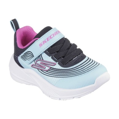 SKECHERS MICROSPEC ADVANCE BEBE 303575N/AQPR NEGRA Y TURQUESA
