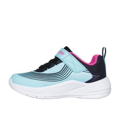 SKECHERS MICROSPEC ADVANCE BEBE 303575N/AQPR NEGRA Y TURQUESA