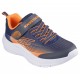 ZAPATILLAS SKECHERS MICROSPEC NIÑO 403926L/NVOR AZUL Y NARANJA