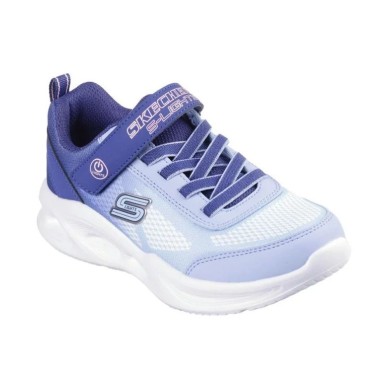 ZAPATILLA BEBE SKECHERS 303714N NVLB AZUL ROSA LUCES
