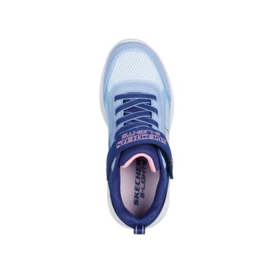 ZAPATILLA BEBE SKECHERS 303714N NVLB AZUL ROSA LUCES