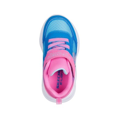 ZAPATILLA BEBE SKECHERS 303714N HPBL AZUL Y ROSA LUCES