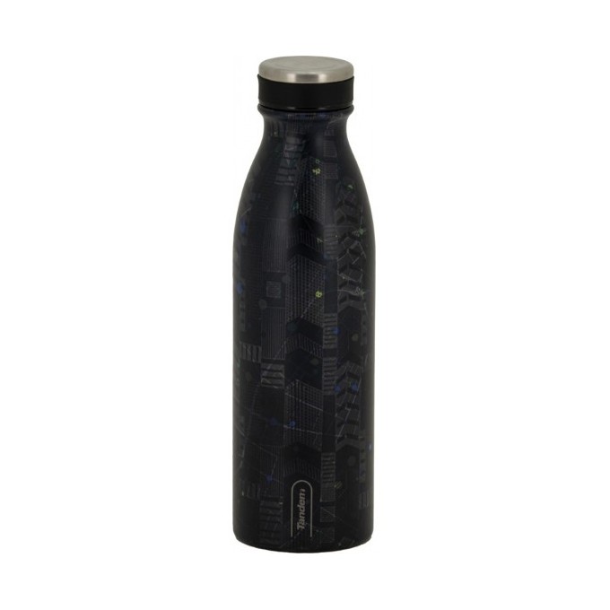 BOTELLA TÉRMICA 500ML GRAFICO NEGRO