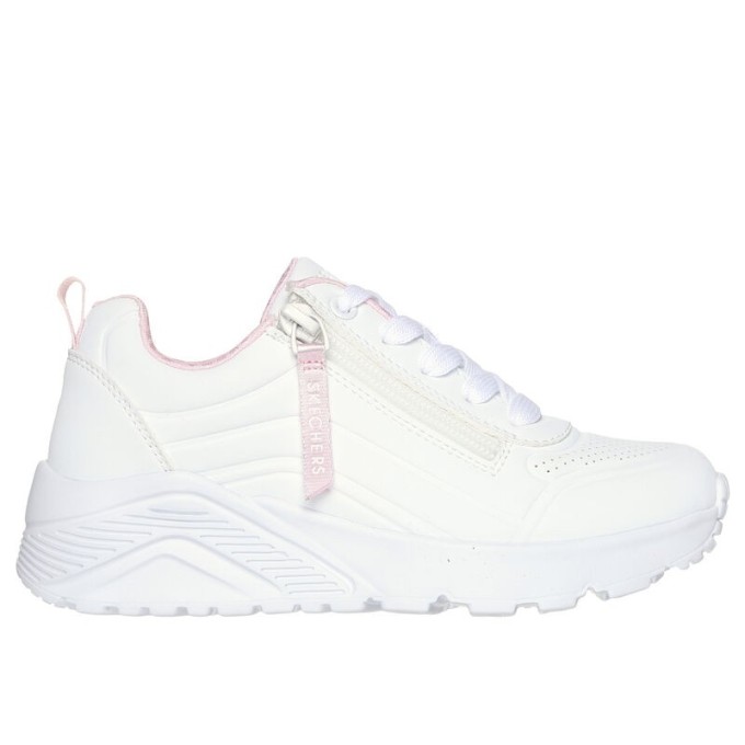 ZAPATILLA SKECHERS NIÑA BLANCA UNO LITE EASY ZIP 310387L-WHT