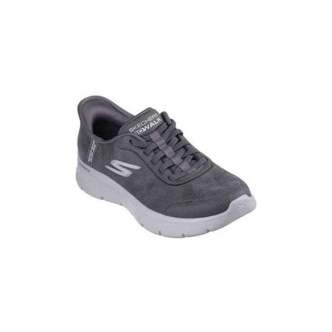 ZAPATILLAS SKECHERS SLIP-INS GO WALK FLEX-MALI MUJER 124837/CHAR GRIS