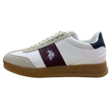 ZAPATILLA US POLO ASSN HOMBRE BLANCO Y BEIGE CAMPY001B-CRE