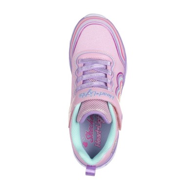 ZAPATILLAS SKECHERS RETRO HEARTS 302689L LPMT LUCES NIÑA ROSA