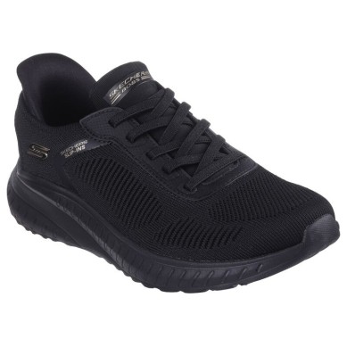 ZAPATILLA SKECHERS SLIP-INS MUJER BOBS SQUAD NEGRA 117497/BBK