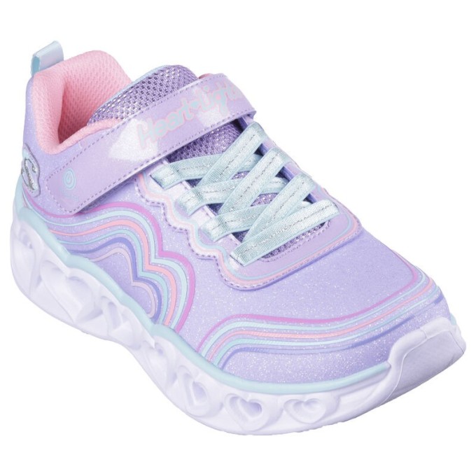 ZAPATILLAS SKECHERS RETRO HEARTS 302689L LVMT LUCES NIÑA MORADA