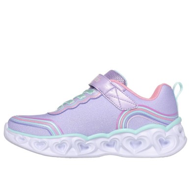 ZAPATILLAS SKECHERS RETRO HEARTS 302689L LVMT LUCES NIÑA MORADA