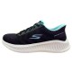 SKECHERS MUJER SLIP-INS NEGRA MORADA 125643 BKPR