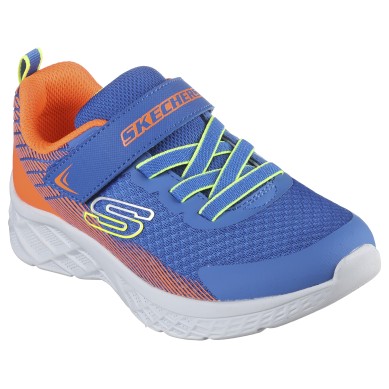 ZAPATILLAS SKECHERS MICROSPEC NIÑO 403924L/RYOR AZUL Y NARANJA