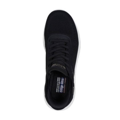ZAPATILLA MUJER SKECHERS SLIP-INS BOBS SQUAD NEGRA 117497 BLK