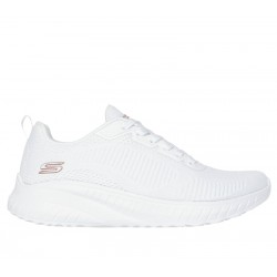 Zapatillas Skechers Bobs Squad Chaos Mujer Blanca 117216/W
