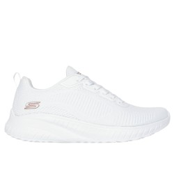 Zapatillas Skechers Bobs Squad Chaos Mujer Blanca 117216/W