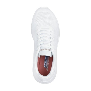 Zapatillas Skechers Bobs Squad Chaos Mujer Blanca 117216/W