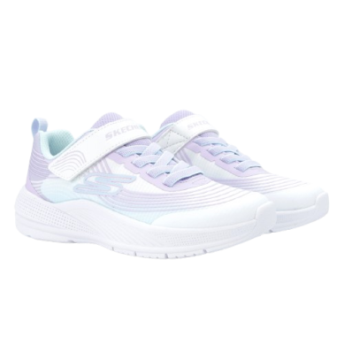 SKECHERS MICROSPEC ADVANCE BEBE 303575N/WLVM BLANCA  Y MORADA