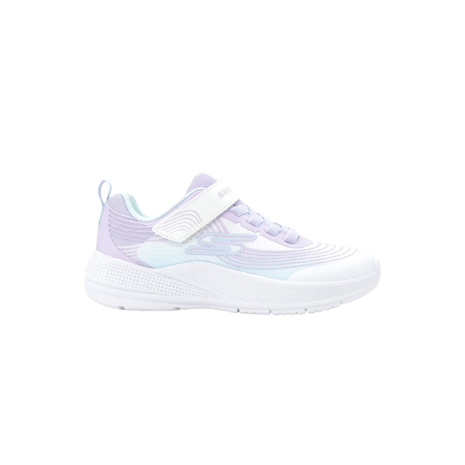 SKECHERS MICROSPEC ADVANCE BEBE 303575N/WLVM BLANCA  Y MORADA