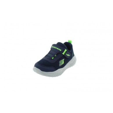 ZAPATILLAS SKECHERS NITRO SPRINT  BEBE 407313N/NVLM AZUL Y VERDE