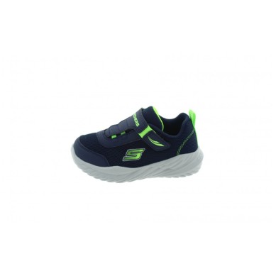 ZAPATILLAS SKECHERS NITRO SPRINT  BEBE 407313N/NVLM AZUL Y VERDE