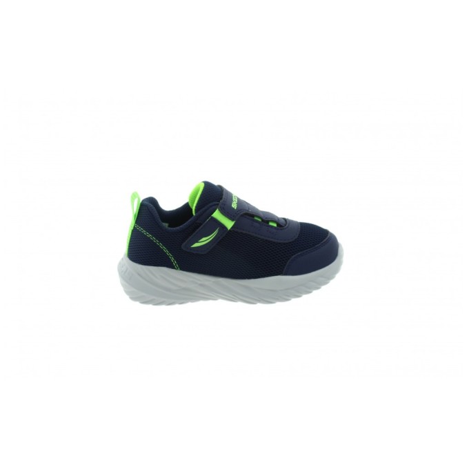 ZAPATILLAS SKECHERS NITRO SPRINT  BEBE 407313N/NVLM AZUL Y VERDE