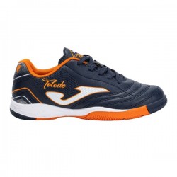 ZAPATILLA JOMA FUTBOL SALA TOLEDO JR 2503 AZUL Y NARANJA