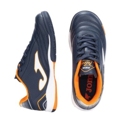 ZAPATILLA JOMA FUTBOL SALA TOLEDO JR 2503 AZUL Y NARANJA