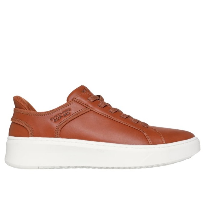 SKECHERS SLIP-INS COURT BREAK HOMBRE 183177/COG MARRÓN
