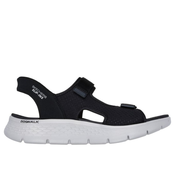 SANDALIAS SKECHERS SLIP-INS HOMBRE GO WALK FLEX-NO MANOS 229210/BKGY NEGRA