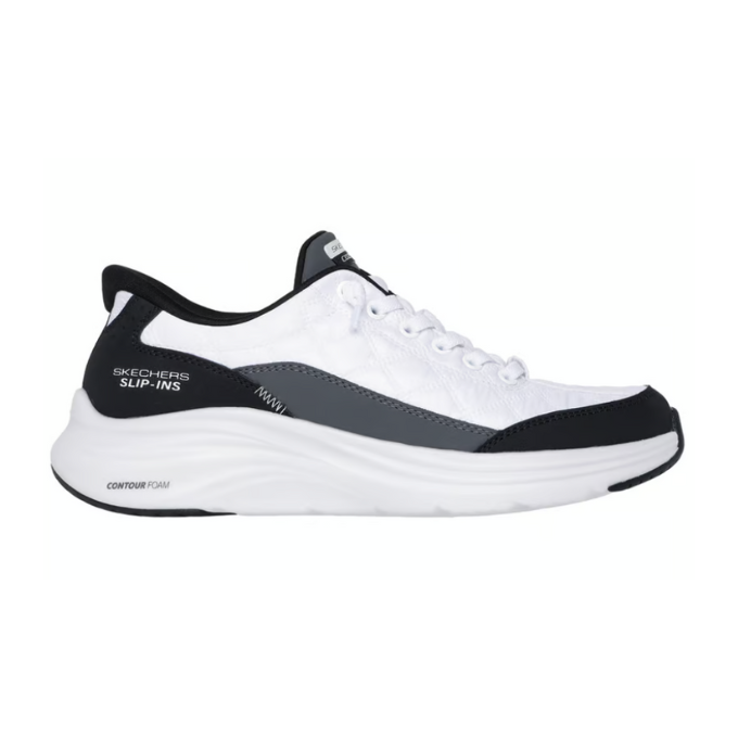 SKECHERS SLIP-INS CONTOUR FOAM  MUJER 150404/WBK BLANCO Y NEGRO