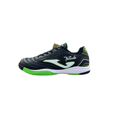 ZAPATILLA JOMA FUTBOL SALA TOLEDO JR 2501 NEGRO Y VERDE