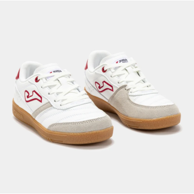 ZAPATILLA JOMA FUTBOL SALA MUNDIAL JR 2502 BLANCA Y BEIGE