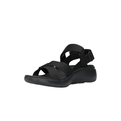 SANDALIA SKECHERS MUJER GO WALK ARCH FIT 140808/BBK NEGRA