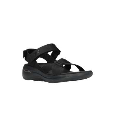 SANDALIA SKECHERS MUJER GO WALK ARCH FIT 140808/BBK NEGRA