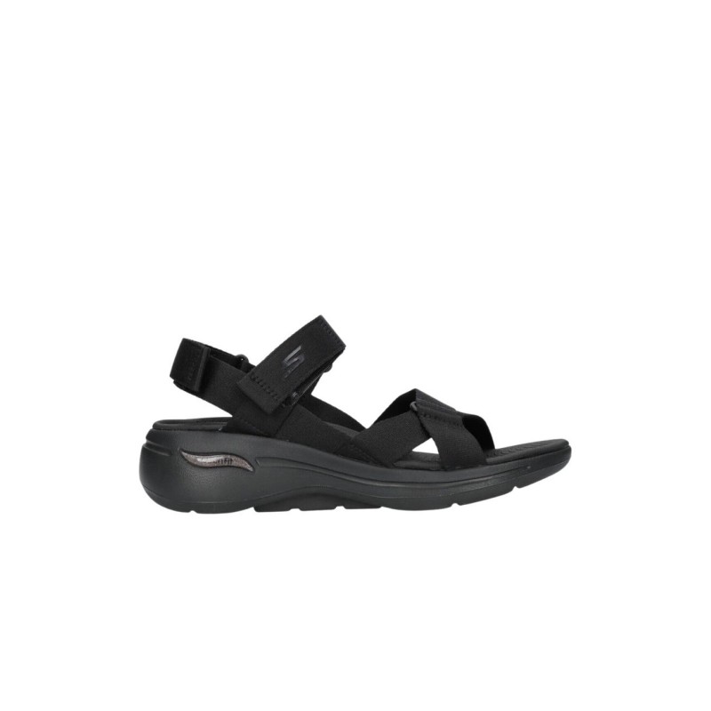 SANDALIA SKECHERS MUJER GO WALK ARCH FIT 140808/BBK NEGRA