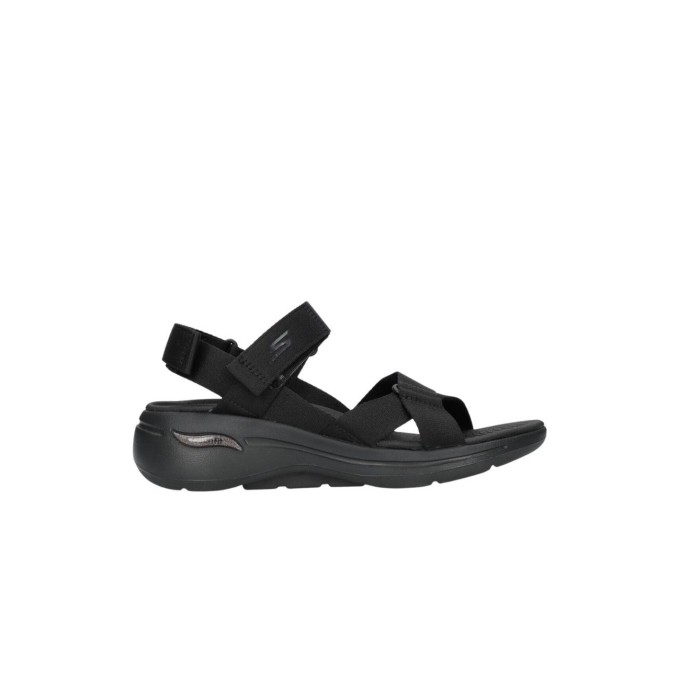 SANDALIA SKECHERS MUJER GO WALK ARCH FIT 140808/BBK NEGRA