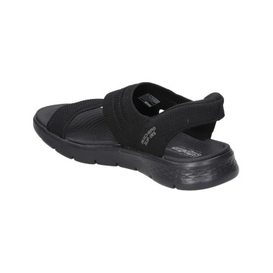 SANDALIA SKECHERS SIL-INS MUJER GO WALK FLEX SANDAL ENTICING 141482/BBK NEGRA